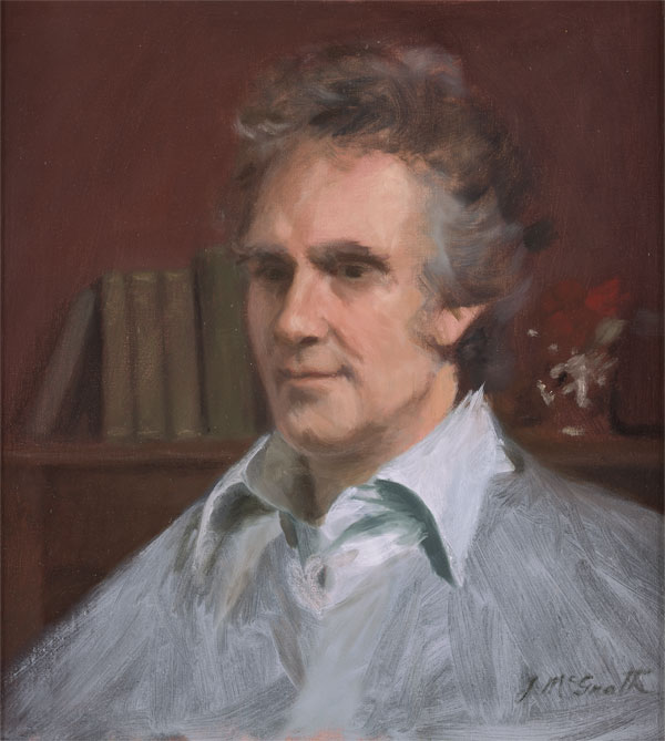 <b>John Simkin</b>, by Joyce McGrath. State Library of Victoria collection. - John-Simkin-portrait